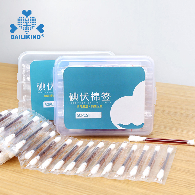 Mashandisiro eIodine Cotton Swab