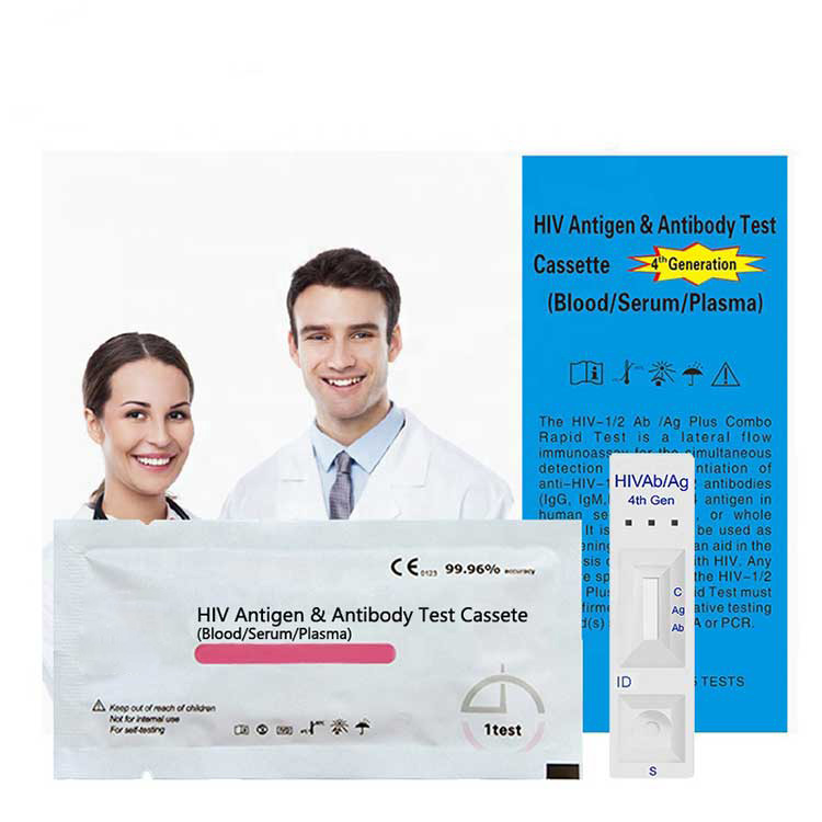 New 4th Generation Hiv Test Kit 1/2 Ag Ab Rapid Test Cassette